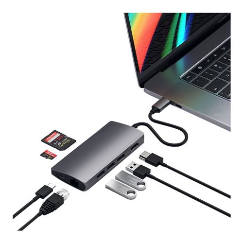 Satechi Type-C Multi-Port Adapter 4K with Ethernet V2 - Space Gray — vista 4