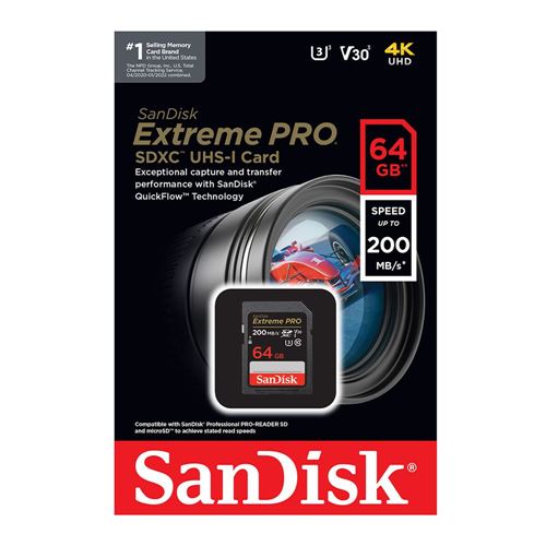 Sandisk 64GB Extreme PRO SDXC Class 10 UHS-I V30 Flash Memory Card — vista 4
