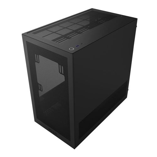 NZXT H3 Flow Tempered Glass microATX Mini Tower Computer Case - Black — vista 5