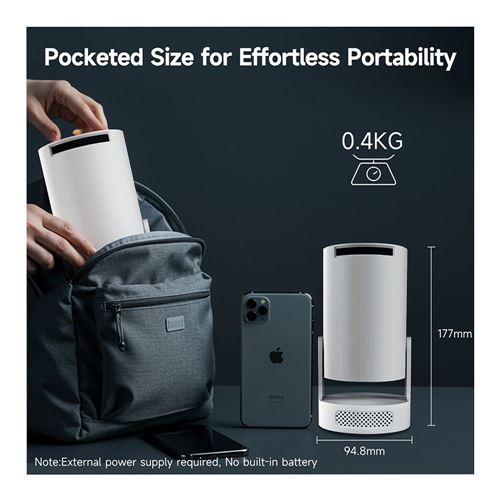 Magcubic HY300 Pro Portable Mini Projector - White — vista 5