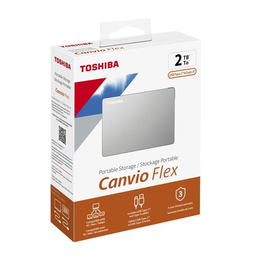 Toshiba Canvio Flex 2TB USB 3.1 (Gen 1 Type-A) and USB 3.1 (Gen 1 Type-C) 2.5" Portable Ex — vista 5