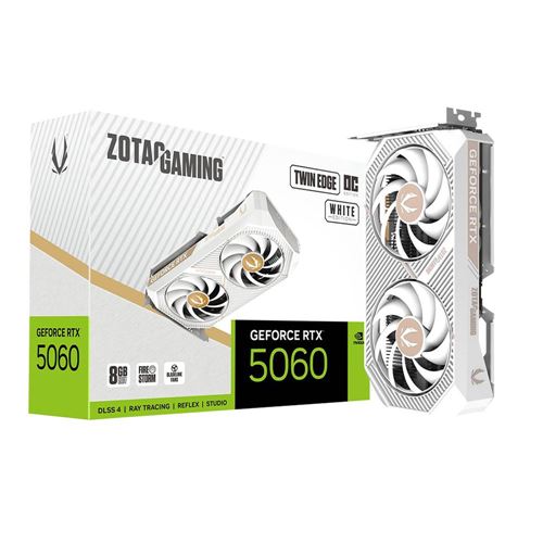 Zotac NVIDIA GeForce RTX 5060 Twin Edge White Overclocked Single Fan 8GB GDDR7 PCIe 5.0 Gr — vista 5