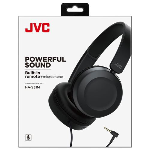 JVC Powerful Sound On Ear Passive Noise Isolating Wired Headphones - Black
 Built-In Micro — vista 5