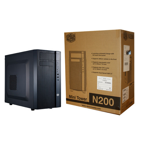 Cooler Master N200 microATX Mini-Tower Computer Case - Black — vista 5