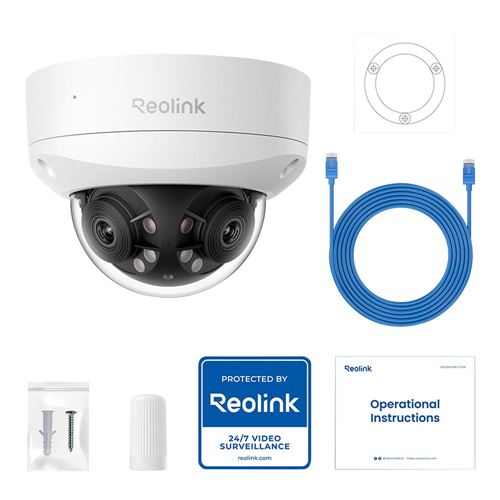 Reolink Duo P757 Panoramic Vandal Proof Security Camera - White — vista 5