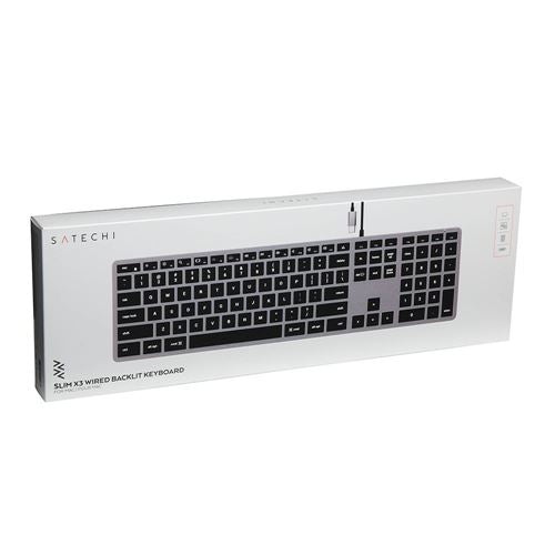 Satechi Slim W3 Wired Backlit Keyboard with Numeric Keypad - Illuminated Keys & Built-in U — vista 5