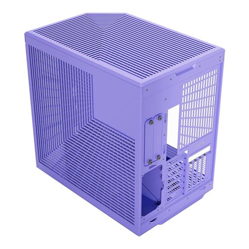 HYTE Y70 Dual Chamber Tempered Glass ATX Mid-Tower Computer Case - Taro Milk — vista 5