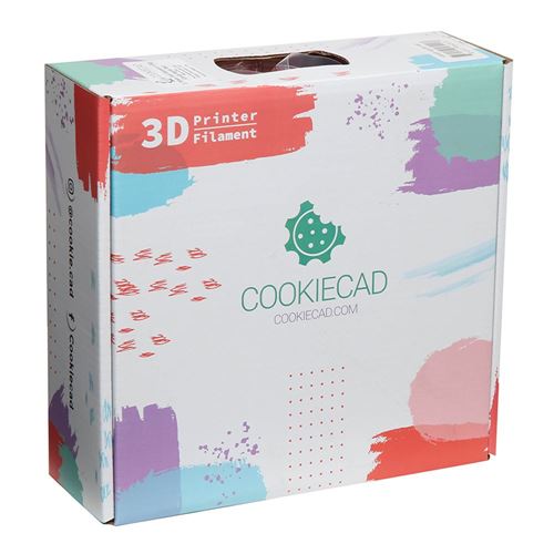 Cookiecad 1.75mm PLA 3D Printer Filament 1.0 kg (2.2 lbs.) Spool - Candy Apple Red — vista 5