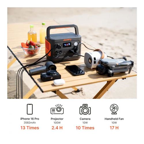 Jackery Explorer 300 v2 Portable Power Station with SolarSaga 40 Air — vista 5