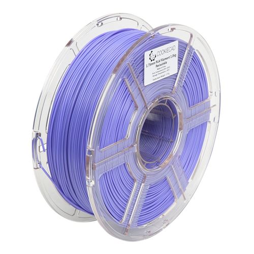 Cookiecad 1.75mm PLA 3D Printer Filament 1.0 kg (2.2 lbs.) Spool - Periwinkle
 Glossy Fini — vista 5