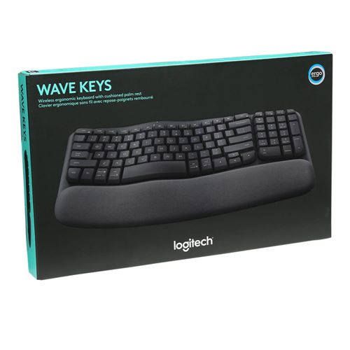 Logitech Wave Keys Ergonomic Wireless Keyboard - Graphite — vista 5