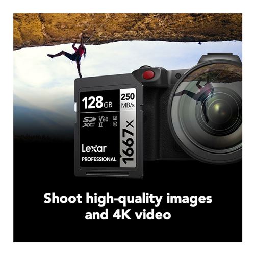 Lexar 128GB Professional 1667x UHS-II SDXC SD Flash Memory Card — vista 5