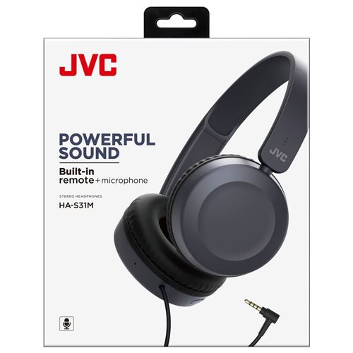 JVC Powerful Sound On Ear Wired Headphones - Blue
 Premium Noise Isolation;  Built-In Micr — vista 5