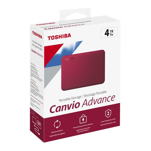 Toshiba Canvio Advance 4TB USB 3.1 (Gen 1 Type-A) 2.5" Portable External Hard Drive - Red — vista 5