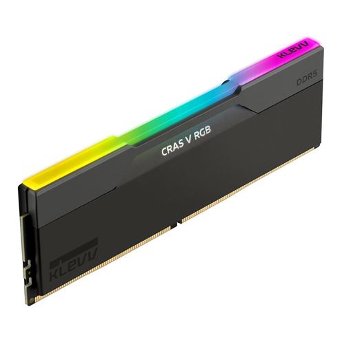 KLEVV CRAS V RGB 32GB (2 x 16GB) DDR5-6000 PC5-48000 CL30 Dual Channel Desktop Memory Kit 5AGU880-60A300G - Obsidian Black —  (5)
