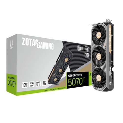 Zotac NVIDIA GeForce RTX 5070 Ti SOLID SFF Overclocked Triple-Fan 16GB GDDR7 PCIe 5.0 Grap — vista 5