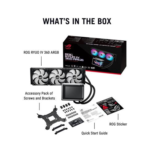 ASUS ROG RYUO IV ARGB 360mm All in One Liquid CPU Cooling Kit - Black — vista 5
