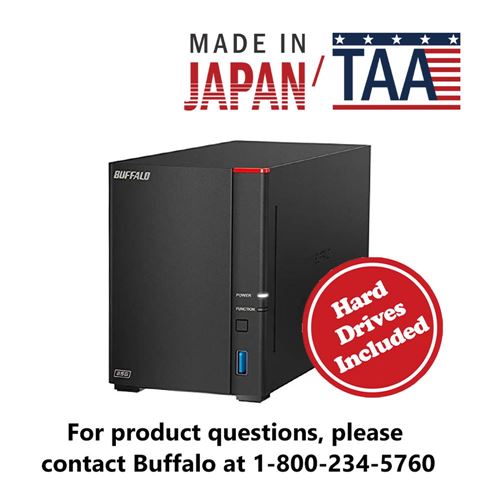 BUFFALO LinkStation SoHo 720 Professional Office Dual Bay NAS - 16TB (2x 8TB) HDD Included — vista 5