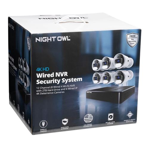 Night Owl BNVR8-122-6L Ultra HD NVR Security Kit
 12-Channel;  6 Cameras Included;  2TB Pr — vista 5