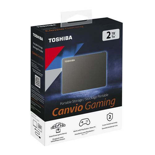 Toshiba Canvio Gaming 2TB USB 3.1 (Gen 1 Type-A) 2.5" Portable External Hard Drive - Black — vista 5