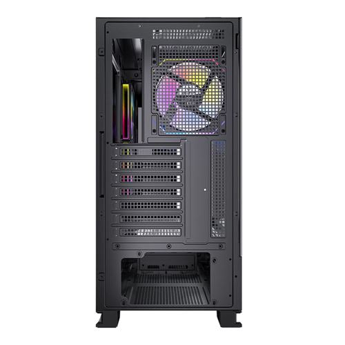 Okinos Aqua 6 infinity Tempered Glass ATX Mid-Tower Computer Case - Black — vista 5