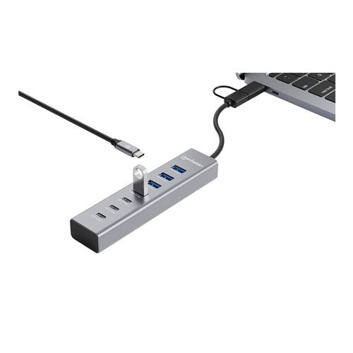 Manhattan 7-Port USB 3.2 Gen 1 Type-C / Type-A Combo Hub — vista 5