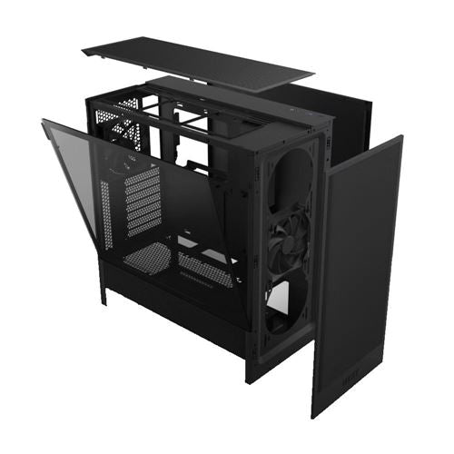 NZXT H5 Flow (2024) Tempered Glass ATX Mid-Tower Computer Case - Black — vista 5