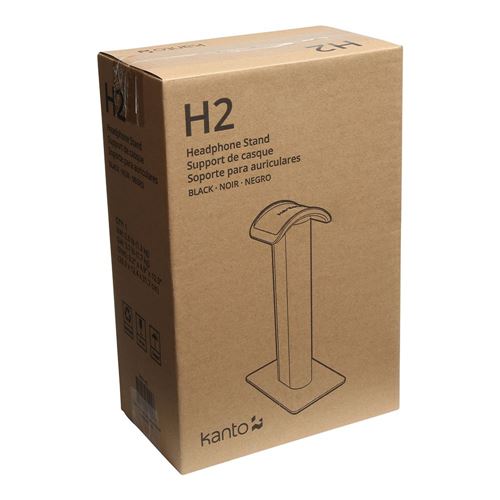 Kanto Living H2 Premium Headphone Stand - Black — vista 5