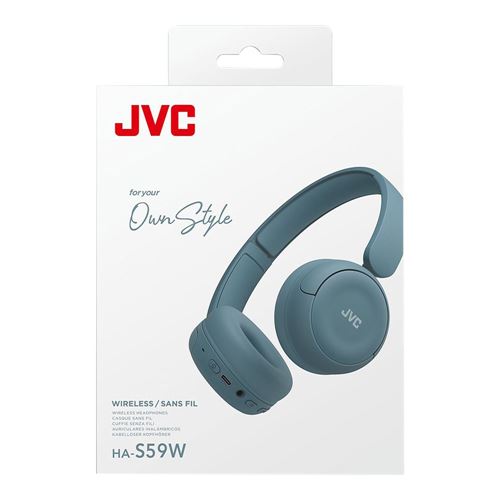 JVC HAS59WA Wireless Bluetooth Headphones - Blue — vista 5