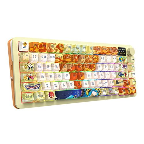Redragon FLEKACT K708GF-RGB-PRO 3 Modes Mechanical Keyboard - Beige — vista 5