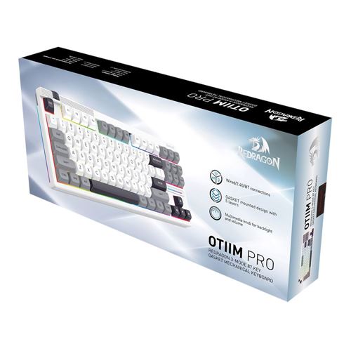 Redragon OTIIM MCK729 PRO 80% Wireless Mechanical Gaming Keyboard - White/Gray — vista 6