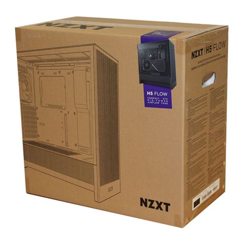 NZXT H5 Flow (2024) Tempered Glass ATX Mid-Tower Computer Case - Black — vista 6