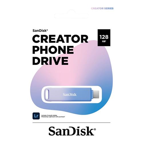 Sandisk 128GB Creator Series Phone Drive USB Type-C / Lightning Thumb Drive - Blue — vista 6