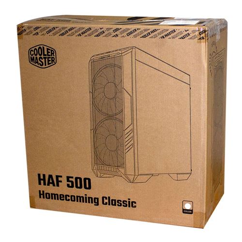 Cooler Master HAF 500 Tempered Glass ATX Mid-Tower Computer Case - White — vista 6