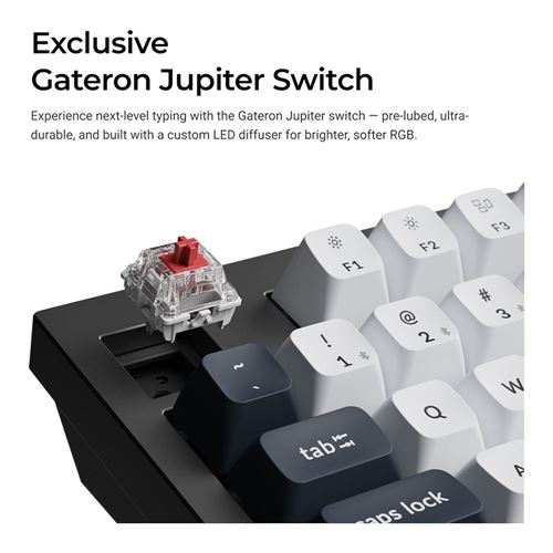 Keychron Q5 Max Swappable RGB Backlight Gateron Jupiter Brown Switche Knob Version - Black — vista 6