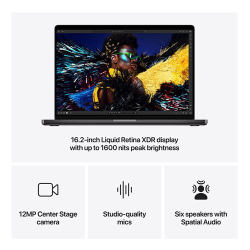 Laptop Apple MacBook Pro 16" - M4 Pro - 48GB RAM - 1TB SSD - (Late 2024) - Space Black - Z1FT000CE — vista 6