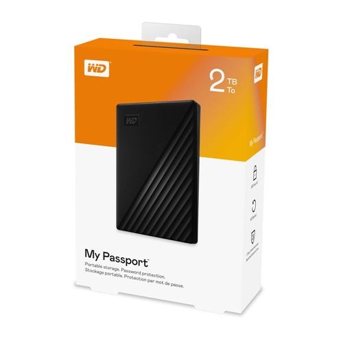 WD My Passport 2TB USB 3.2 (Gen 1 Type-A) 2.5" Portable External Hard Drive - Black — vista 6