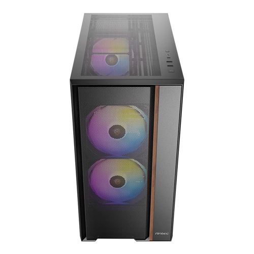 Antec FLUX REAR Tempered Glass ATX Mid-Tower Computer Case - Black — vista 6