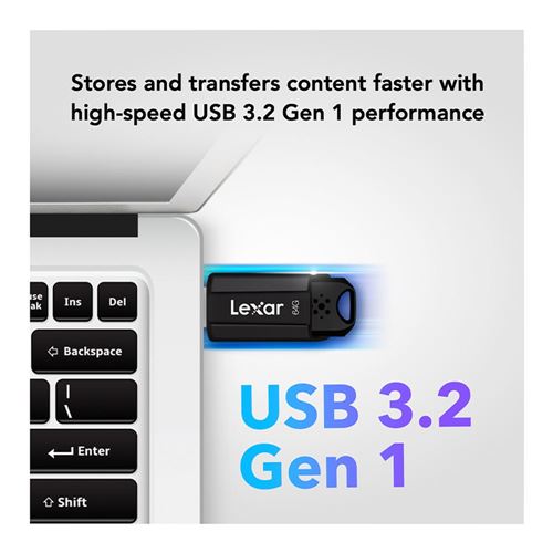 Lexar 64GB JumpDrive S80 USB 3.2 Gen 1 USB-A Flash Drive — vista 6