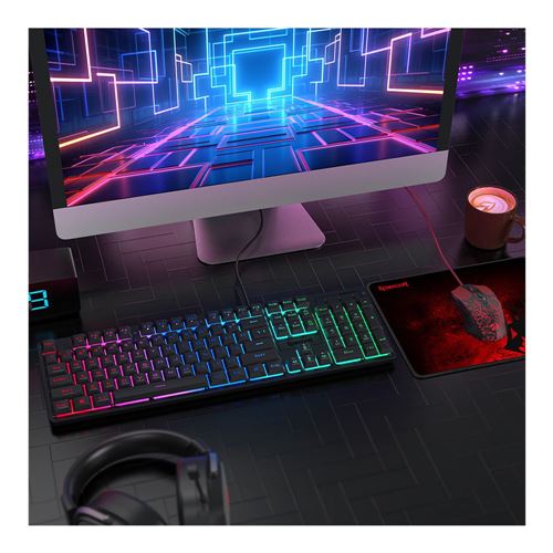 Redragon S107-2 Gaming Membrane Keyboard and Mouse Combo - Black — vista 6