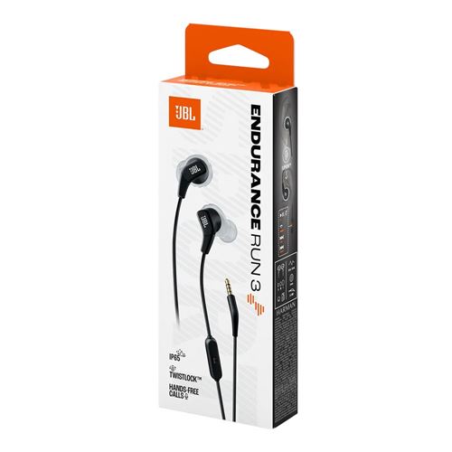 JBL Endurance Run 3 Wired Earbuds - Black/Gray — vista 6