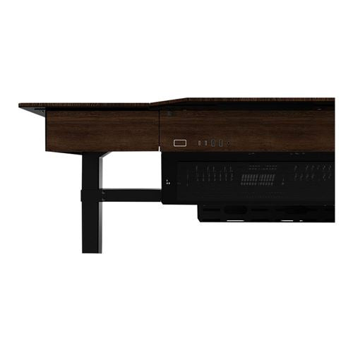 Lian Li DK-07 Wood Dual Chamber eATX Tempered Glass Computer Desk Case - Black — vista 6