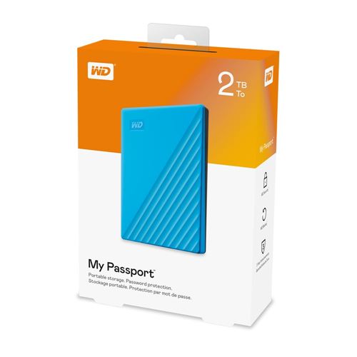 WD My Passport 2TB USB 3.2 (Gen 1 Type-A) 2.5" Portable External Hard Drive - Blue — vista 6