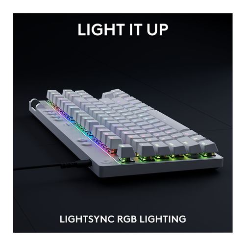 Logitech G Pro X TKL Rapid Wired Gaming Keyboard - White — vista 6