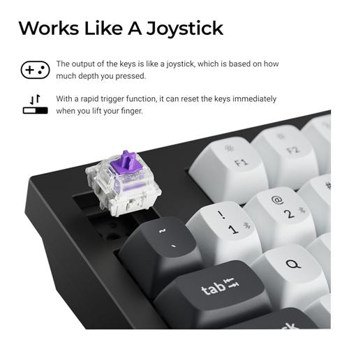 Keychron Q5 HE Gaming Keyboard Swappable RGB Backlight Nebula Switch Knob Version - Black — vista 6