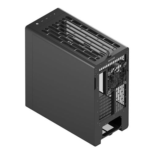 HAVN BF 360 Flow Tempered Glass ATX Mid-Tower Computer Case - Black — vista 6