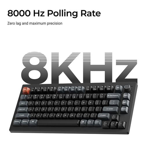 Keychron V1 Ultra 8K Wireless Mechanical Keyboard, Brown Silk POM Switch - Black — vista 6