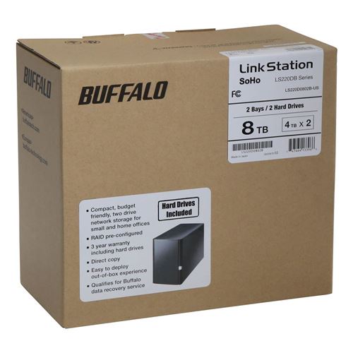 BUFFALO LinkStation SoHo 220 Personal Cloud Office Dual Bay NAS - 8TB (2x 4TB) HDD Include — vista 6