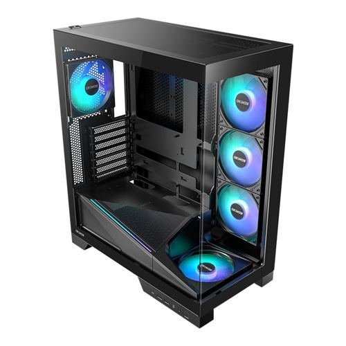 Okinos Okinos Aqua 9 Tempered Glass ATX Mid-Tower Desktop Computer Case - Black — vista 6