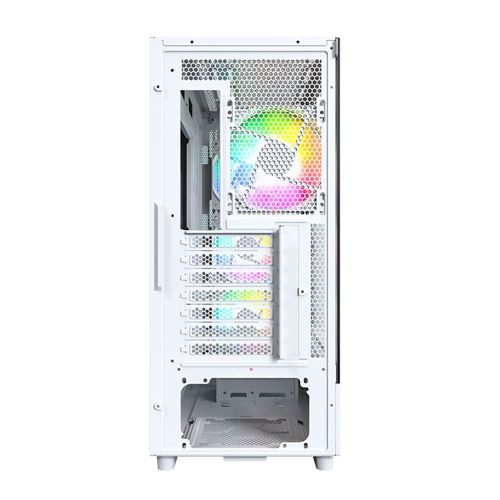 Montech X5 Tempered Glass ATX Mid-Tower Computer Case - White — vista 6